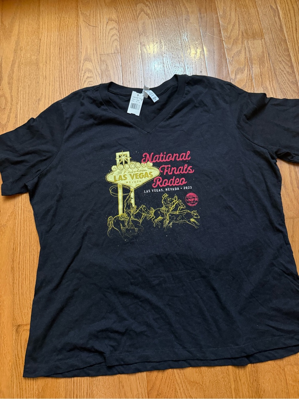 Bella Canvas Black V-Neck National Finals Rodeo Graphic Tee